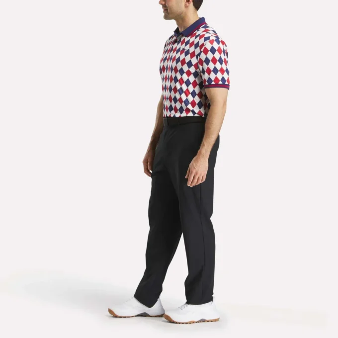 Polo de manga corta Vector Argyle Print para hombre Polo de manga corta Vector Argyle Print para hombre