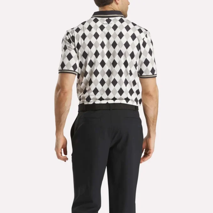 Polo de manga corta Vector Argyle Print para hombre Polo de manga corta Vector Argyle Print para hombre