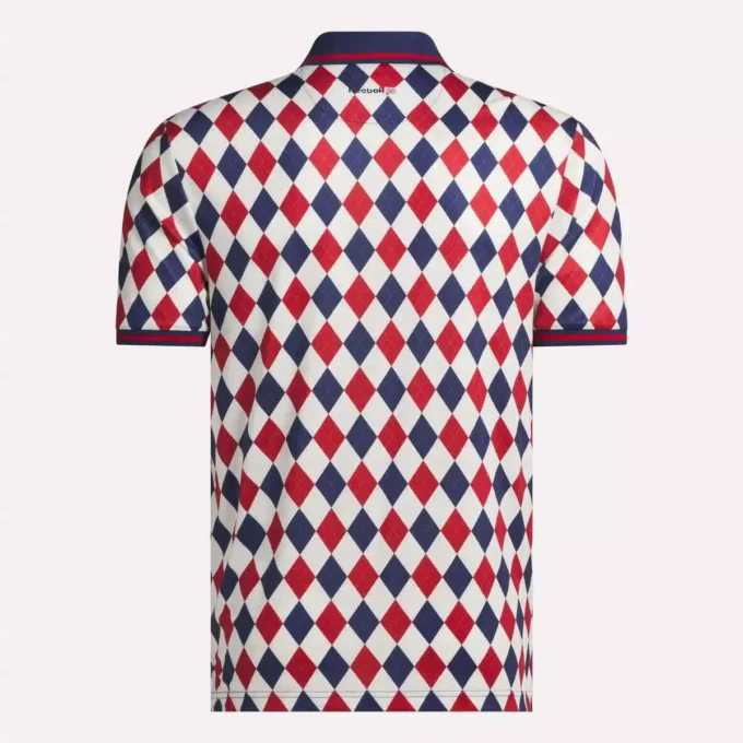 Polo de manga corta Vector Argyle Print para hombre Polo de manga corta Vector Argyle Print para hombre