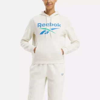 Sudadera con capucha de felpa Reebok Identity Big Logo para mujer
