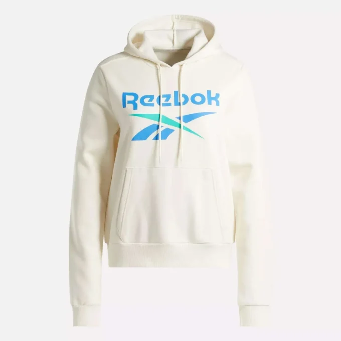 Sudadera con capucha de felpa Reebok Identity Big Logo para mujer Sudadera con capucha de felpa Reebok Identity Big Logo para mujer