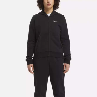 Sudadera con capucha y cremallera completa Reebok Identity Small Logo Fleece para mujer