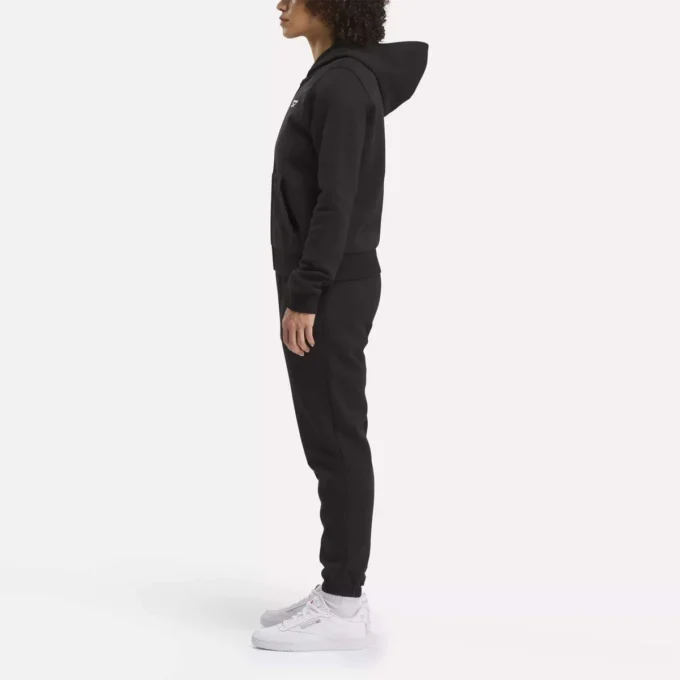 Sudadera con capucha y cremallera completa Reebok Identity Small Logo Fleece para mujer Sudadera con capucha y cremallera completa Reebok Identity Small Logo Fleece para mujer