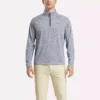 Sudadera con cremallera de un cuarto y tejido catiónico para hombre Sudadera con cremallera de un cuarto y tejido catiónico para hombre
