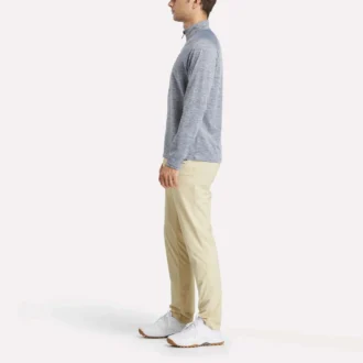 Sudadera con cremallera de un cuarto y tejido catiónico para hombre