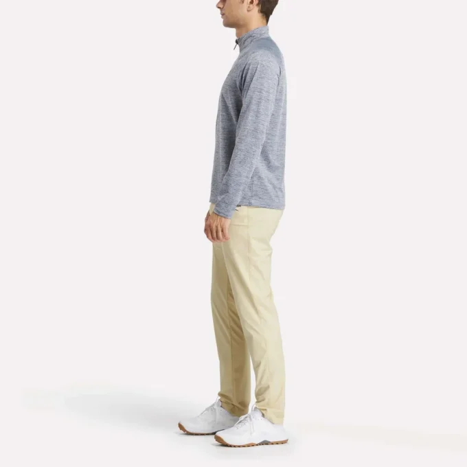 Sudadera con cremallera de un cuarto y tejido catiónico para hombre Sudadera con cremallera de un cuarto y tejido catiónico para hombre