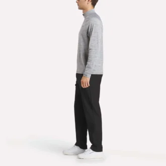 Sudadera con cremallera de un cuarto y tejido catiónico para hombre