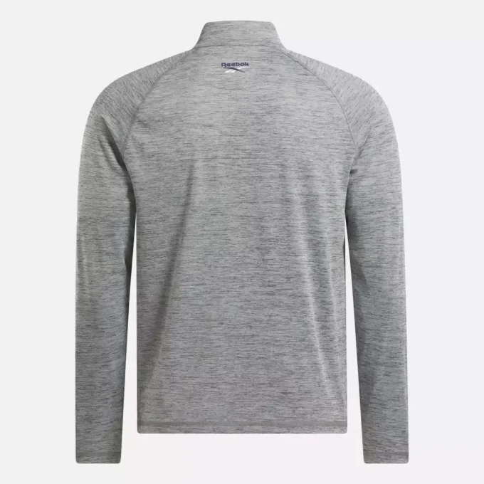 Sudadera con cremallera de un cuarto y tejido catiónico para hombre Sudadera con cremallera de un cuarto y tejido catiónico para hombre