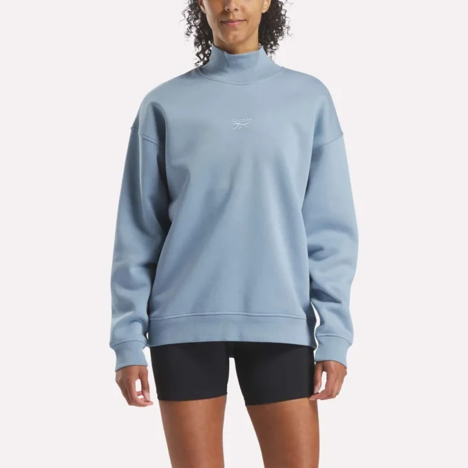 Sudadera larga con cuello alto para mujer Sudadera larga con cuello alto para mujer