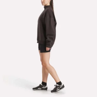 Sudadera larga con cuello alto para mujer