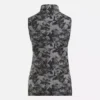 Top de golf sin mangas y cuello alto para mujer – Estampado abstracto Vector Top de golf sin mangas y cuello alto para mujer – Estampado abstracto Vector