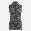 Top de golf sin mangas y cuello alto para mujer – Estampado abstracto Vector Top de golf sin mangas y cuello alto para mujer – Estampado abstracto Vector
