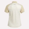 Top de manga corta con cremallera de 1/4 y estampado mini argyle para mujer Top de manga corta con cremallera de 1/4 y estampado mini argyle para mujer